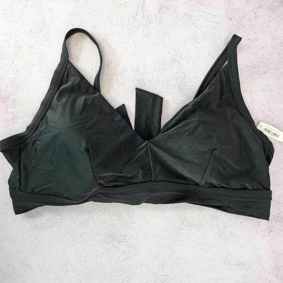 Adore Me Other - NWT ADORE ME Black Bikini Top 3X V-neck Tie Back Tie